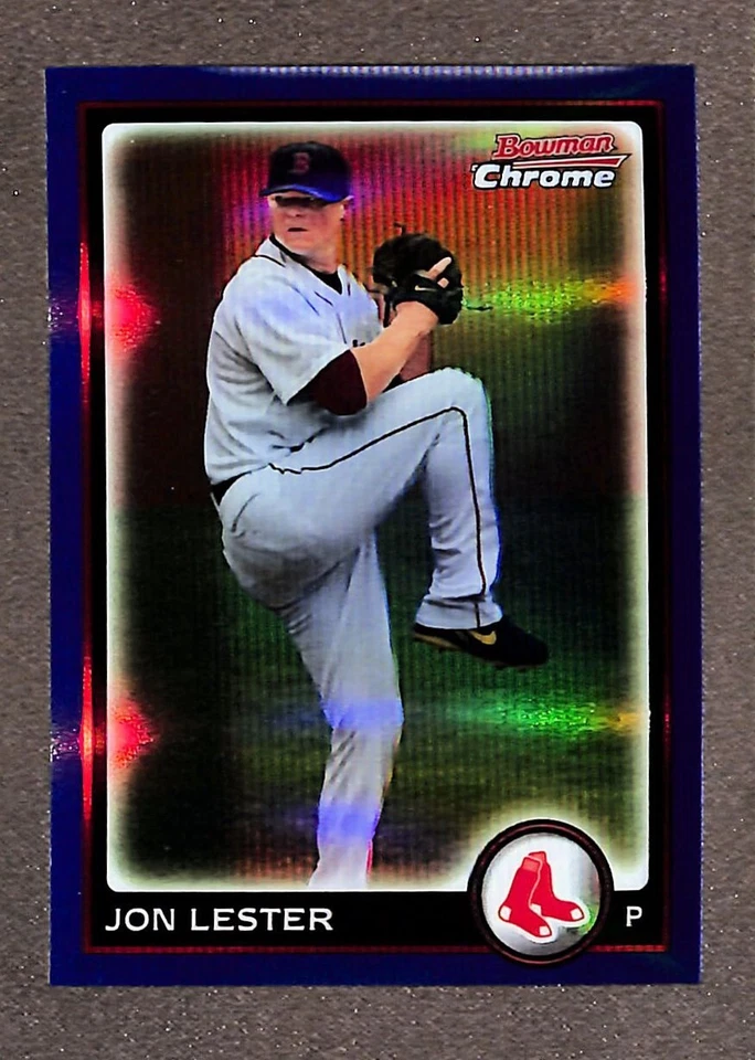 2010 Bowman Chrome Blue Refractor #82 Jon Lester /150 - Image 1 of 3