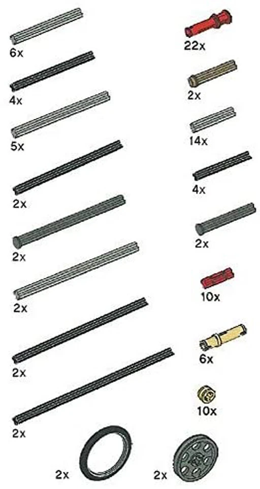 LEGO Technic 99 Piece Axle, Pin, Pulley Pack - 18 Different Parts Mindstorms NEW - Image 1 of 1