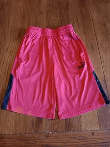 Puma Active Shorts Boys Size Medium 10-12 Red Pull On Elastic Waist - Picture 1 of 11