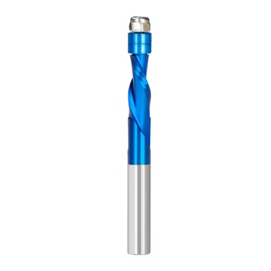 Broca de enrutador de corte al ras espiral de carburo de vástago de 1 pieza de 1/4' - Imagen 1 de 11