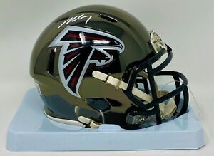 Atlanta Falcons Michael Vick Autographed Chrome Speed Mini Helmet BECKETT Aut...