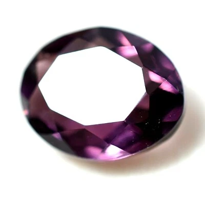 Lab Created 5.50Ct Purple Amethyst Superb GGL Certified Transparent Oval Cut Gem - Image 1 of 4