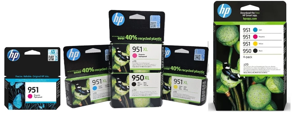 HP 950 XL 951 XL 950 951 Multipack Schwarz/Cyan/Magenta/Gelb 4-Pack NEU - Bild 1 von 1