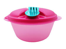 TUPPERWARE Safe2Go Microwave Reheatable Pink 800ml Lunch Meal Bowl Cutlery Set