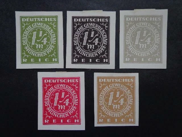 Probe Proof Trial Essay Full set Deutsche Gewerbeschau München Munich 1922 - Image 1 of 1