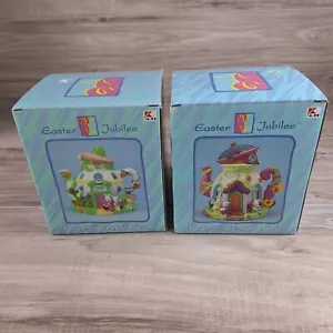 Vintage Easter Jubilee Porcelain Teapot House Kmart 1999 Spring Rabbits Bunnies - Picture 1 of 21