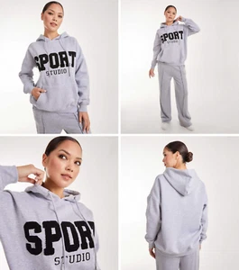 Neu FLOCKING SPORT STUDIO LOGO HOODIE Pullover Sport Hoodie für Damen neu mit Etikett - Bild 1 von 4