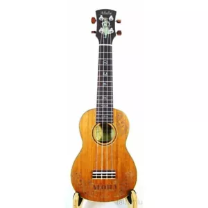 Solid Mahogany Soprano Ukulele with sexy girl pattern U2171 - Picture 1 of 6