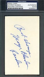 George Blanda Signed Psa/dna Coa 3x5 Index Card Authentic Autograph - Picture 1 of 1
