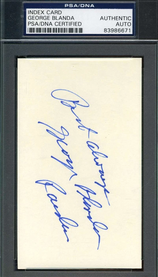 George Blanda Signed Psa/dna Coa 3x5 Index Card Authentic Autograph - Image 1 of 1