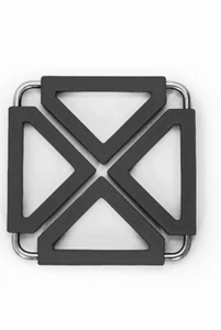 1 mainstay Stainless Steel Silicone Trivet New Pkg Cover A Lil Torn Product New - Picture 1 of 6