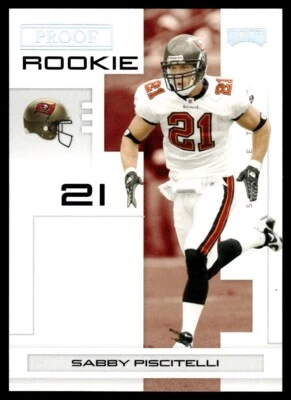 2007 Playoff NFL Playoffs Silver Proof Sabby Piscitelli RC 01/50 Buccaneers #177 - Image 1 of 2