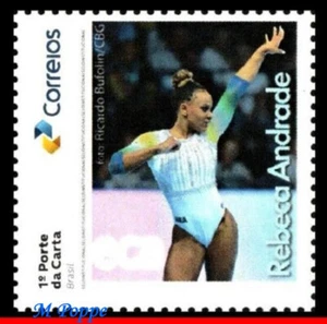 24-62 BRASIL 2024 REBECA ANDRADE, MEDALLA DE ORO OLÍMPICA, SOLO, MNH - Imagen 1 de 2
