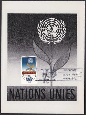 UN New York Sc126 UN Emblem, Flower, Photo Essay - Image 1 of 2