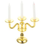  Mini Three-headed Candle Alloy Child Small Holder House Supplies