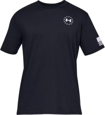 Camiseta Under Armour Freedom Flag para hombre blanca y negra talla: mediana 1333350 NUEVA Foto 1 de 4