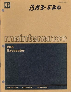 Caterpillar 235 Excavator Operation & Maintenance Manual - Picture 1 of 2