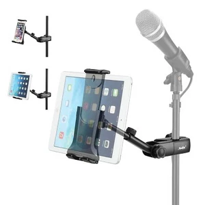 Tablet Holder for Microphone Stand Ipad Mic Music Stand Holder Mount Smartphone - Picture 1 of 8