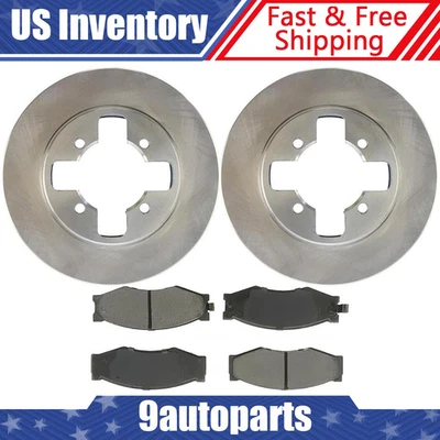 Kit de rotores de freno delanteros + pastillas de freno para Nissan 300ZX 1984 1985 1986 Foto 1 de 3