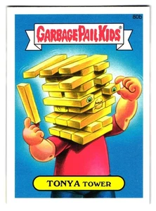 Tonya Tower 2014 Garbage Pail Kids Jenga Parody Sticker - Picture 1 of 2