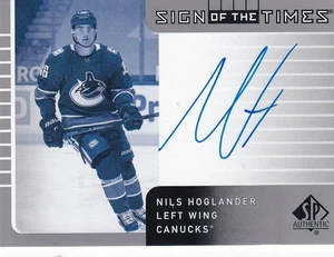 2021-22 SP Authentic '01-02 Retro Sign of the Times #SOTT1NH Nils Hoglander AUTO - Picture 1 of 2