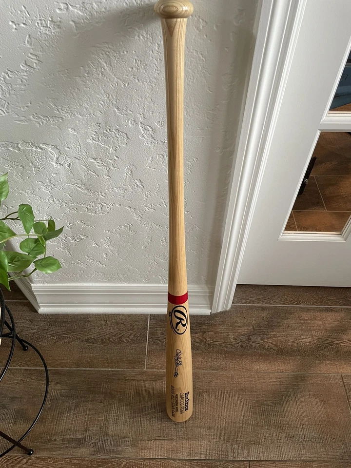 Carlos Peña Autografiado Rawlings Big Stick Bat Grabado 2009 All Star Grabado Foto 1 de 4