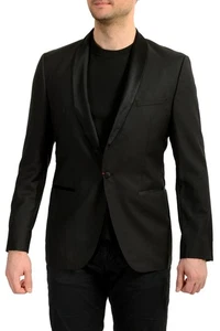 Hugo Boss Men's "Jeffery183E" Regular Fit 100% Wool Tuxedo Blazer US 38R IT 48R - Picture 1 of 6