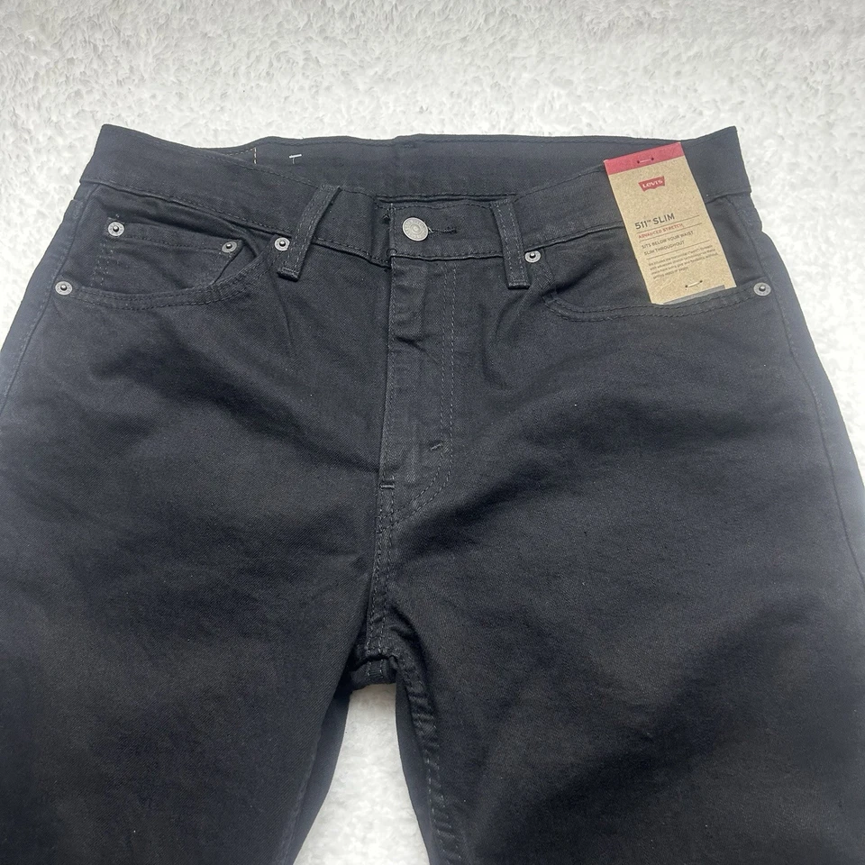 Levi's Men's 511 Slim-Fit Stretch Jeans Black Sz-34x30