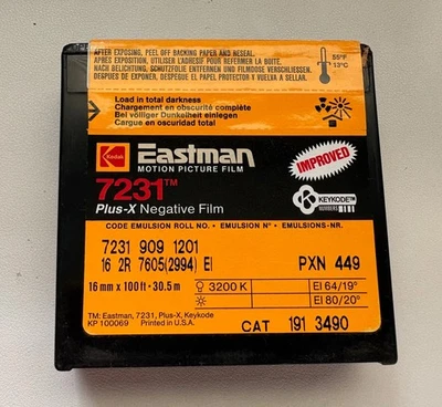 Kodak Plus X Improved Negative 16mm Film 100 Ft For Bolex ARRI K3 - Image 1 of 3