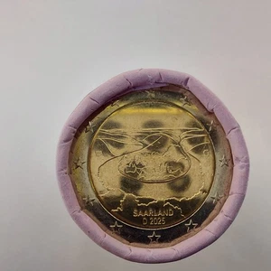 2 Euro Münzrolle Saarland 2025 G Karlsruhe Saarschleife 25 x 2€ 50€ Sichtrolle ✅ - Bild 1 von 3