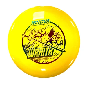 NEW DISC GOLF INNOVA STAR WRAITH STABLE DISTANCE DRIVER 173-5g YELLOW W/ RAINBOW - Picture 1 of 1
