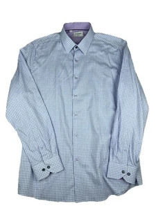 Duchamp London Men’s Dress Shirt XL 17 X 35 Periwinkle Pink Purple - Picture 1 of 7
