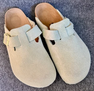 Birkenstock Clogs Boston LEVE  Faded Limone EU 41 UK 7 Regular Fit / Normale Wei - Bild 1 von 6