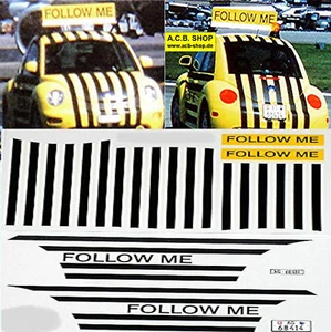 VW New Beetle Follow Me 1:18 Autocollant Décalcomanie - Imagen 1 de 1