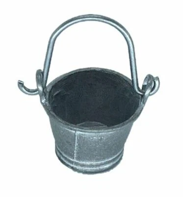 Mini Metal Bucket with Movable Handle, Bucket for Well, Fairy Garden Accessory Foto 1 de 2