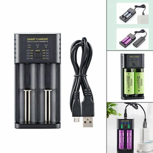 Dual Slot Lithium 18650 Battery Charger for LI-Ion/Imr 10400 21700 22650 - Picture 1 of 12