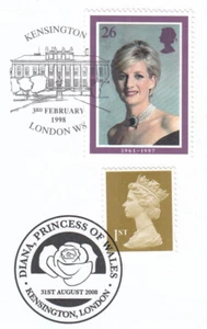 Princess Diana Death + Anniversary 1998 + 2008 ON PIECE (105717) - Picture 1 of 1