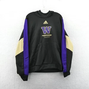 Washington Huskies Hoodie Womens 2X Plus Size Athletic Black Adidas College New - Picture 1 of 8