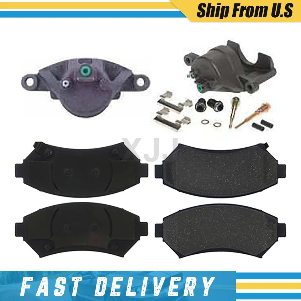 Pinzas de freno delanteras izquierda + derecha y pastillas de cerámica para Chevrolet Impala 2000-2005 Foto 1 de 4