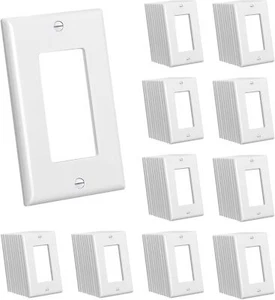 Wall Plates 100 Pack Electrical Outlet Receptacle Covers 1-Gang Switch Plates - Picture 1 of 8