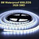 Waterproof Led Strip Lights Cool White 600 Leds 12v 5m 3528 Smd Dimmer Daylight