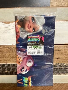 NOS Monsters vs Aliens Movie 2009 Plastic Tablecover Birthday Party 54"x102" - Picture 1 of 5