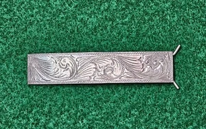 Vintage Signed Yell Newman Carson City NV Sterling Silver Engraved Hair Barrette - Picture 1 of 17