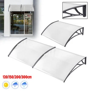 Toldo PC toldo atril 120-300 cm puerta de entrada marquesina toldo puerta de entrada gris - Imagen 1 de 17