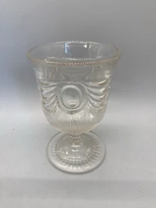 Boston Sandwich Flint EAPG 3,75" Lincoln Drape copa de vidrio años 1860 - Imagen 1 de 5