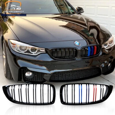Gloss Black M-Color Front Kidney Grill for 2014-2020 BMW F32 F33 F36 F82 4Series Foto 1 de 4