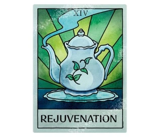 Rejuvenation Glass Chopping Board, Herbal Tea Drink Power Deadly Tarot Card Life - Picture 1 of 3