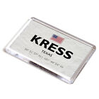 FRIDGE MAGNET - Kress - Texas - USA - Lat/Long
