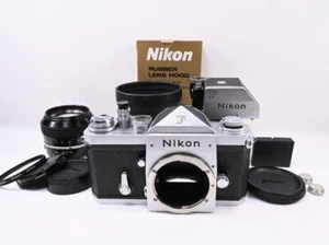 Nikon F Eyelevel 35mm SLR Film Camera Body w/Photomic FTN Finder, 50mm lens - Picture 1 of 20