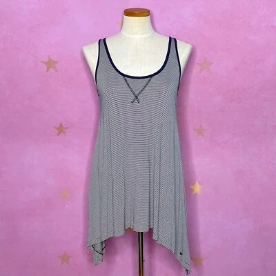 Denim & Supply Ralph Lauren НОВЫЙ Топ Женский Средний Темно-синий Полосатый Спортивная Туника - Изображение 1 из 4